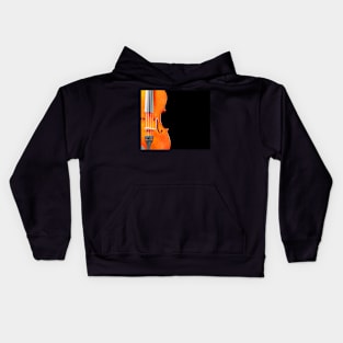 A violin on black Kids Hoodie